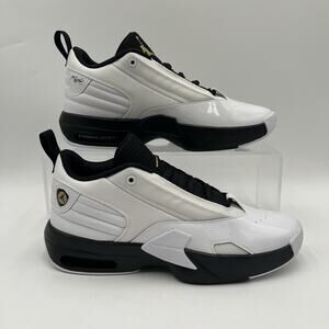 Mens Size 8.5 Jordan Max Aura 6 White Metallic Gold Basketball Shoes FQ8298 101